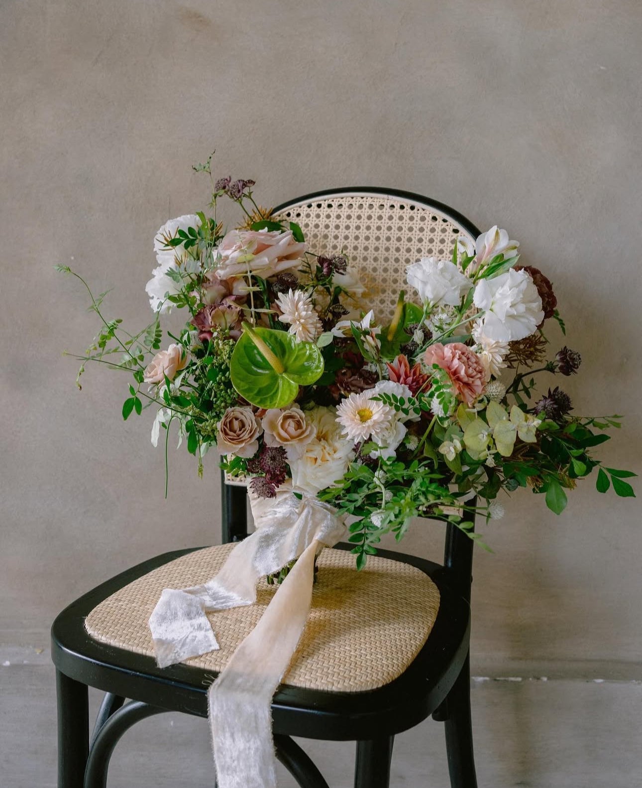 Listón de Seda Terciopelo en color Vanilla Latte de Silk & Pepper