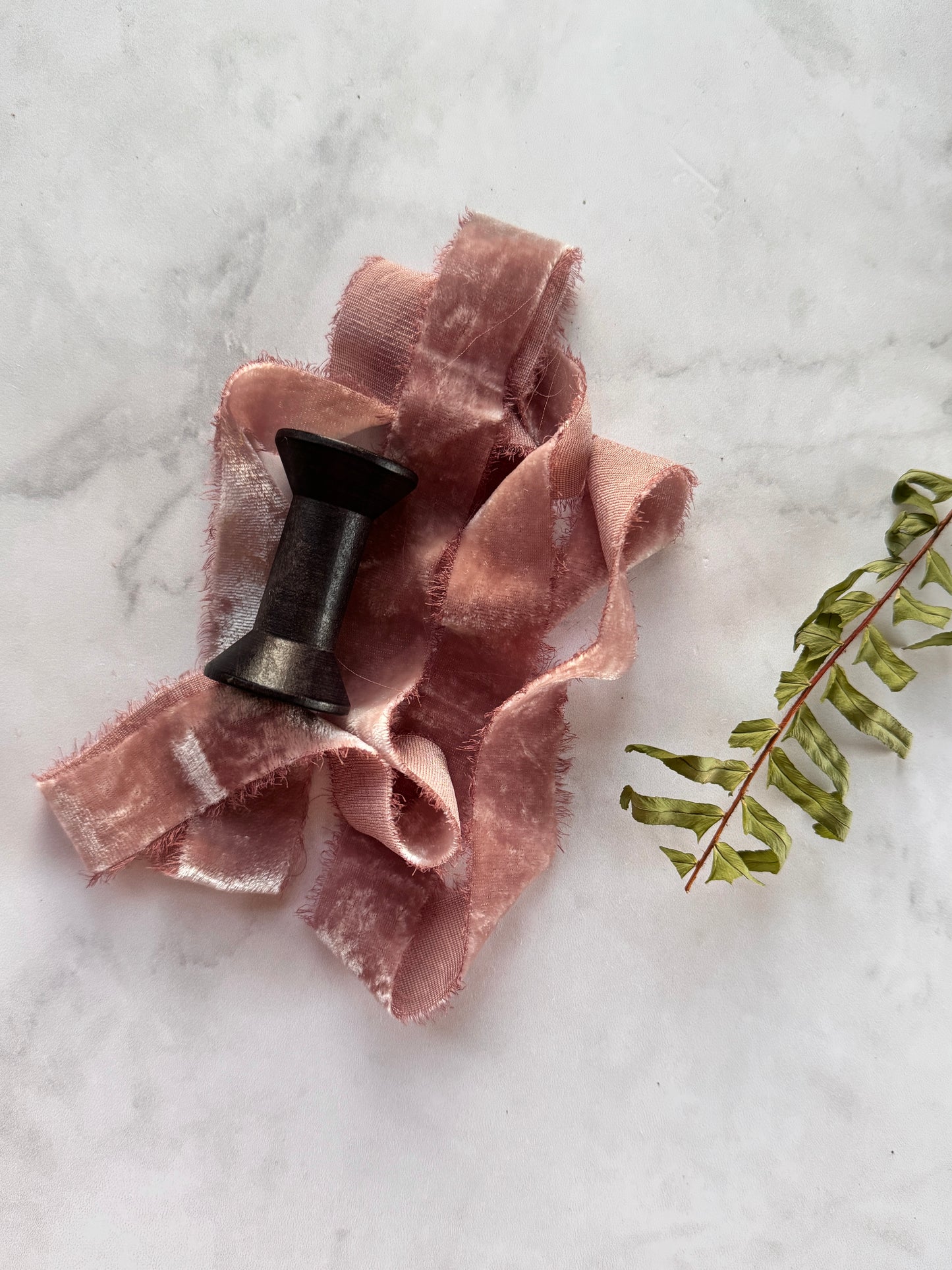 Listón de Seda Terciopelo en color Vintage Rosé Silk & Pepper