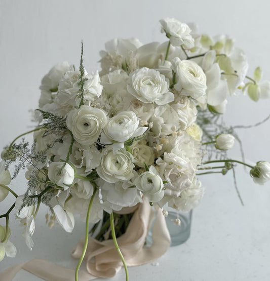 Edición Limitada - Listón de Seda Charmeuse en Bone de Silk & Pepper