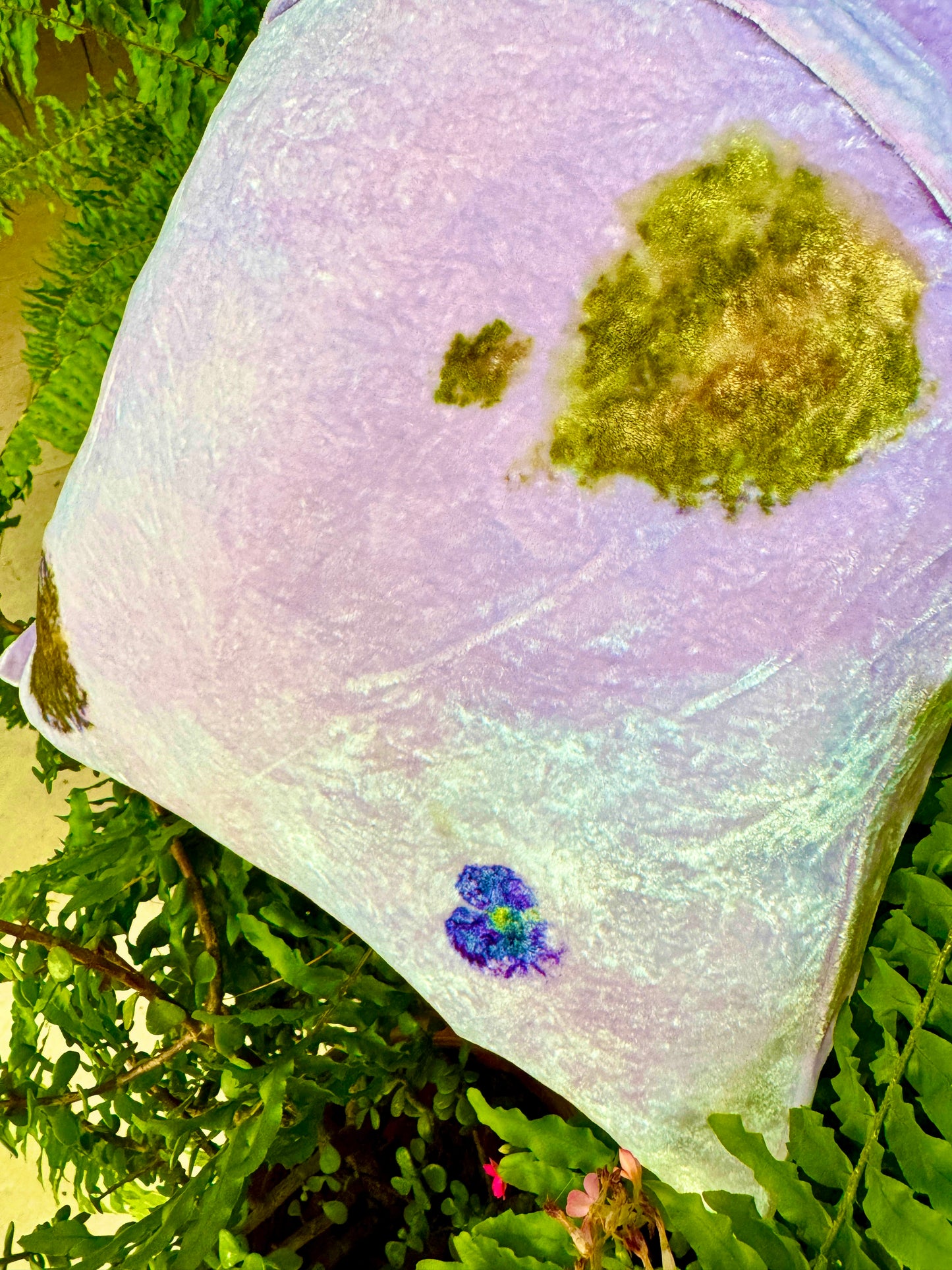 Cojines de Seda Terciopelo teñidos y estampados con Flores 🌺 🌸🌷💐🌼 Silk & Pepper