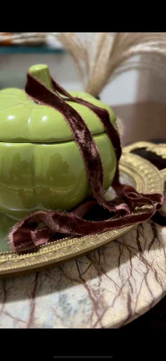 Listón de Seda Terciopelo en color Coffee Wine de Silk & Pepper